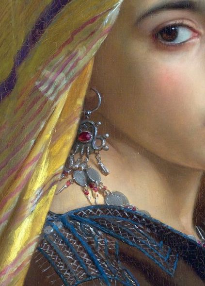 Girl with a pomegranate,1875 (Detail) by William-Adolphe Bouguereau